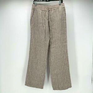 Tommy Bahama Tamil Striped 100% Linen Pants in Taupe